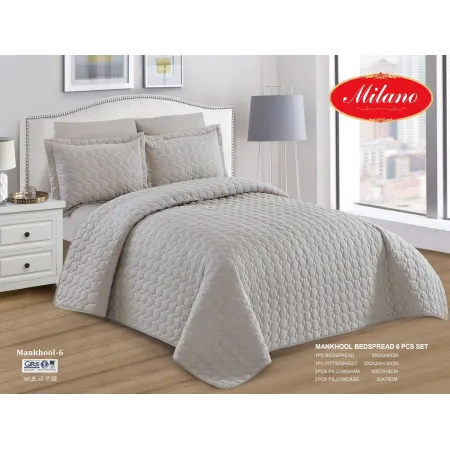 Milanobedlinen Bed Spread Mankhool 6pcs Set